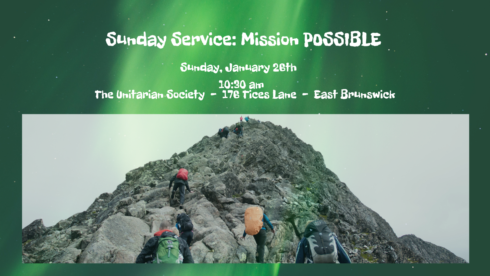 Mission Possible — Sunday, January 26, 2020 @ 10:30 AM