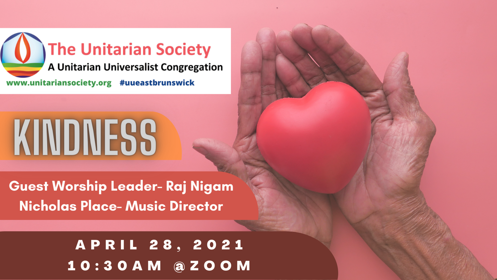 Sunday Service (online) — April 28, 2021 @ 10:30 AM — Kindness